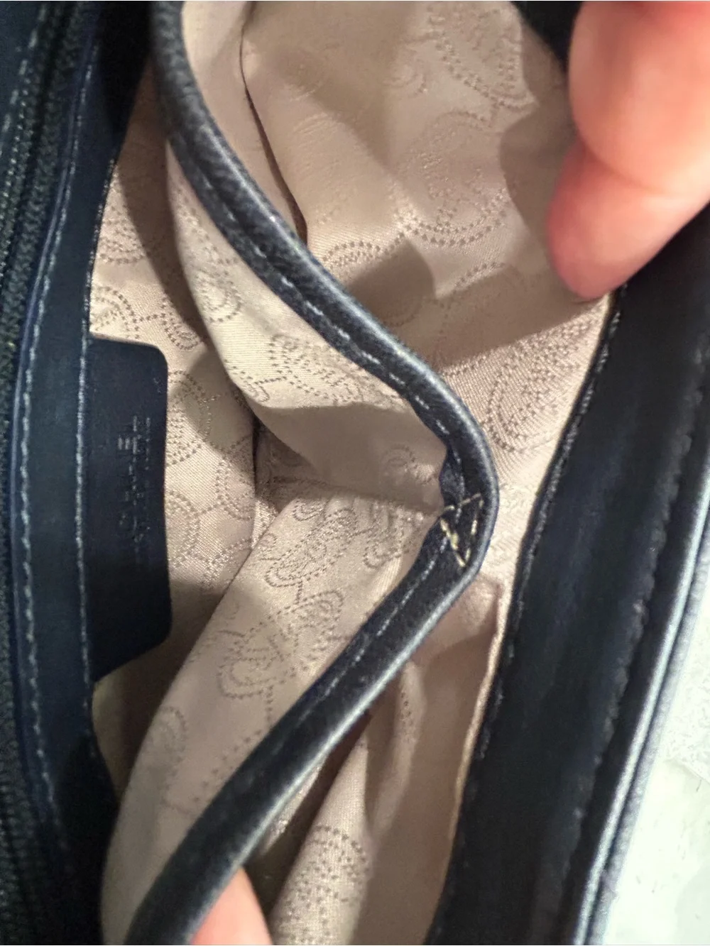 Michael Kors Black Quilted Shoulder Bag with Silver Chain